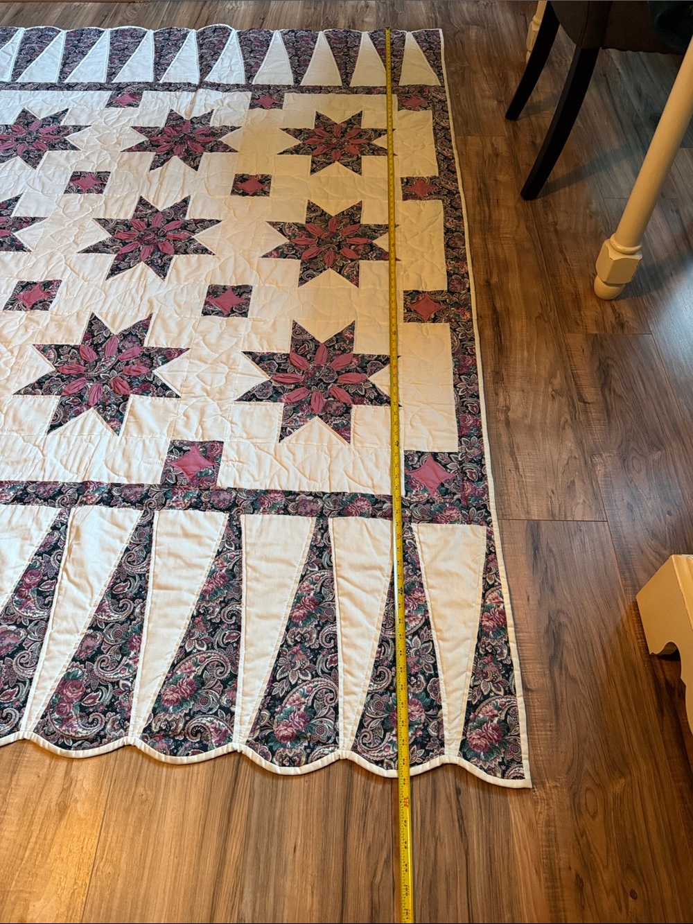 Authentic Vintage Amish Made Queen Size Quilt - Picture 9 of 16